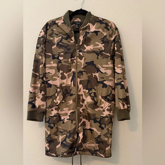 Forever 21 camo rain jacket - Picture 1 of 5